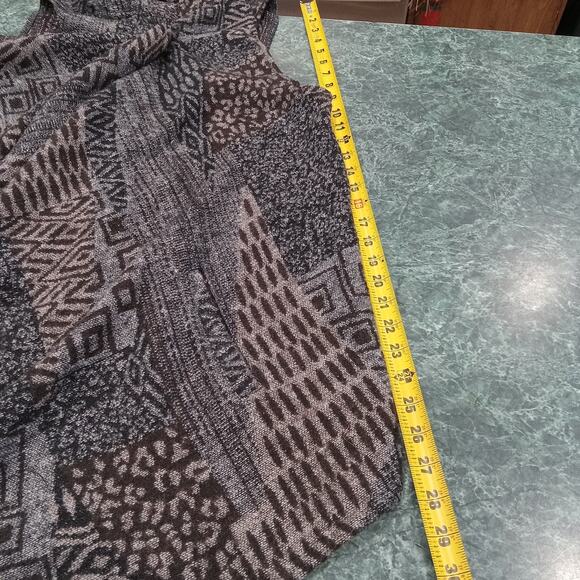 Lapis Wool Blend Long Fringe Open Front Cardigan Sweater Size M Quiet Luxury - Picture 10 of 12